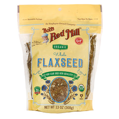 BOB266 | Bob's Red Mill organic whole flaxseed 13 oz front packaging showing seeds and logo