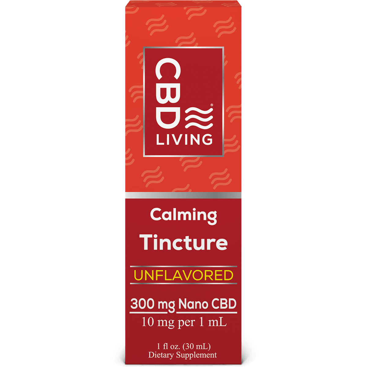 CBD024 | CBD Living calming tincture unflavored box, 300 mg Nano CBD 1 fl oz