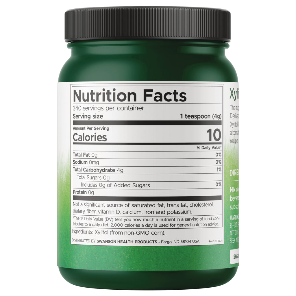 SW1730 | Back label with supplement facts and serving information - Thumbnail