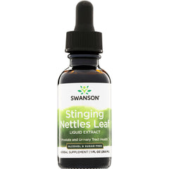SW1326 | Swanson Stinging Nettles Leaf liquid extract, alcohol & sugar free, 1 fl oz dropper bottle