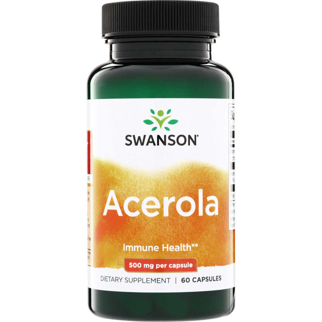 SW1669 | Swanson Acerola dietary supplement, 500 mg per capsule, 60 capsules - Thumbnail