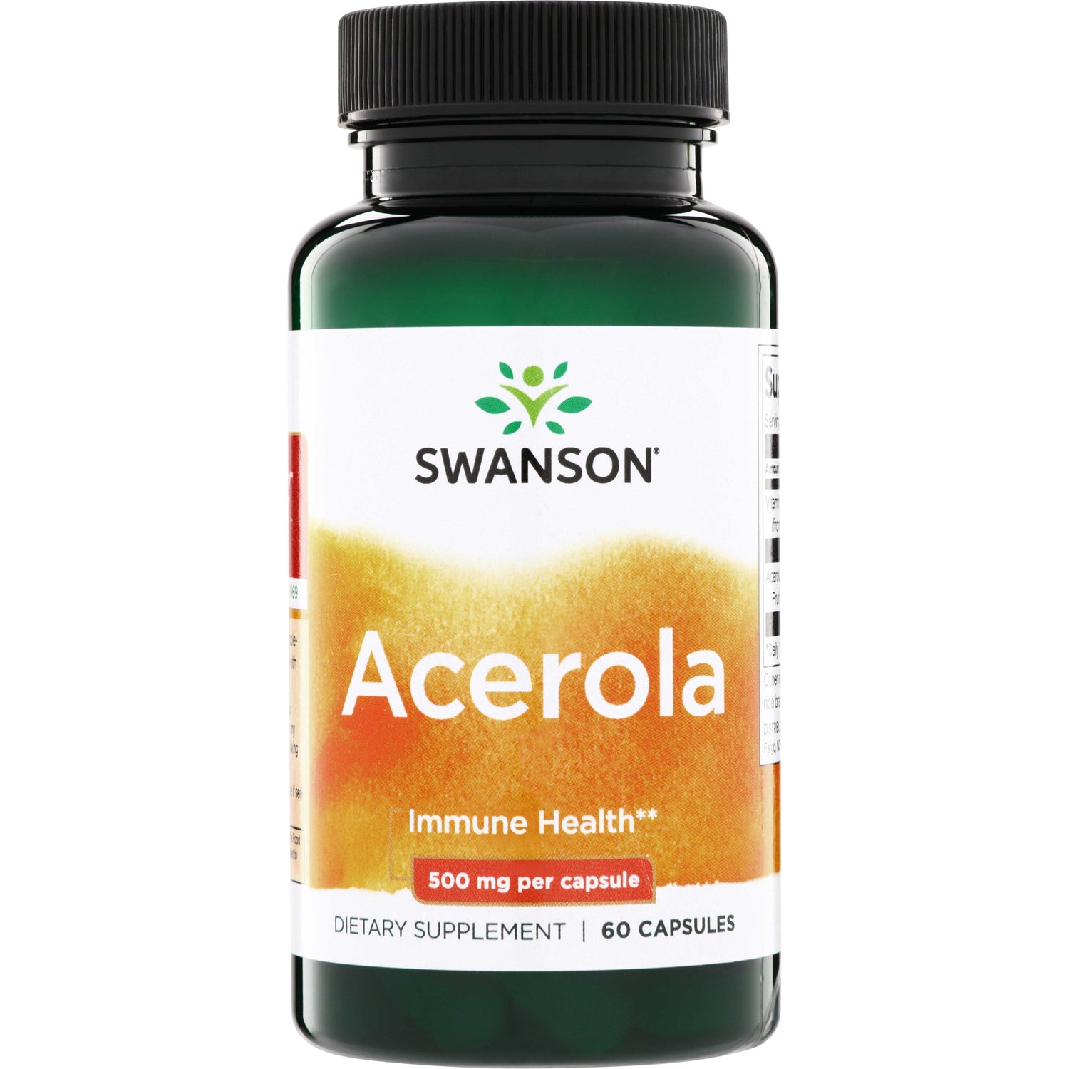 SW1669 | Swanson Acerola dietary supplement, 500 mg per capsule, 60 capsules