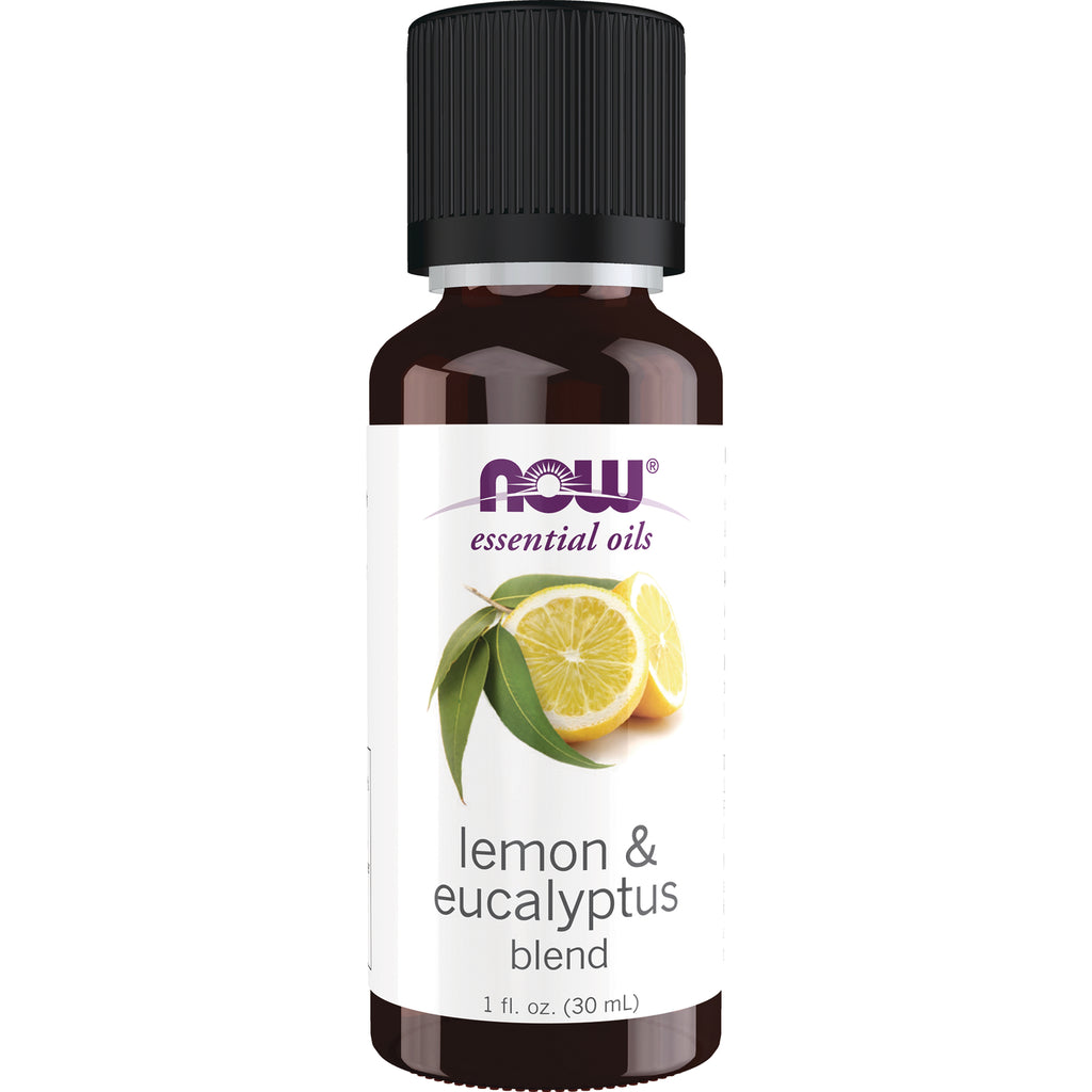 NWF1162 | NOW essential oils lemon & eucalyptus blend in amber 1 fl. oz bottle - Thumbnail