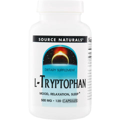 SN389 | Source Naturals L-Tryptophan dietary supplement, 500 mg, 120 capsules