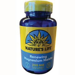 NSL026 | Nature's Life Renewing Magnesium Malate supplement bottle front label 200 mg
