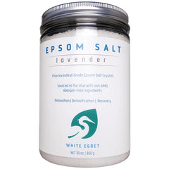 WEG024 | White Egret Epsom Salt Lavender, 30 oz jar