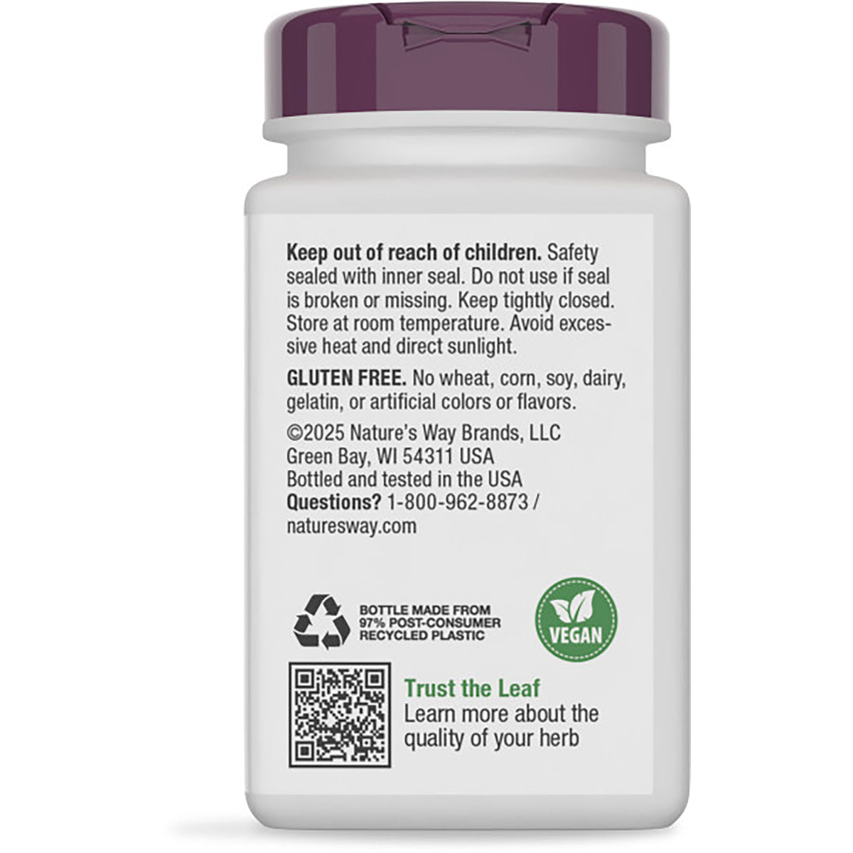 NW755 | Back label of supplement bottle reading Supports Cognitive Function with usage text, barcode and warnings