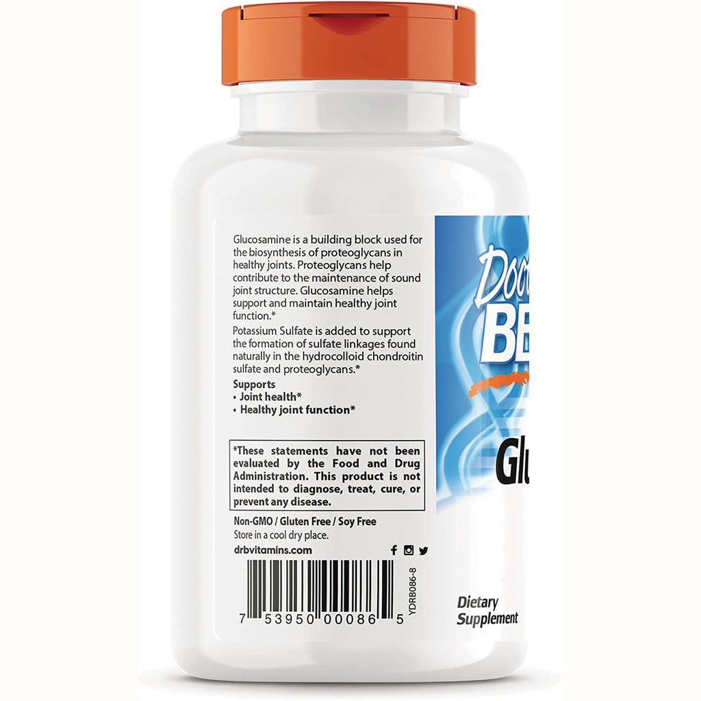DB202 | Back label of white supplement bottle with orange cap showing product claims, small text, and barcode - Thumbnail