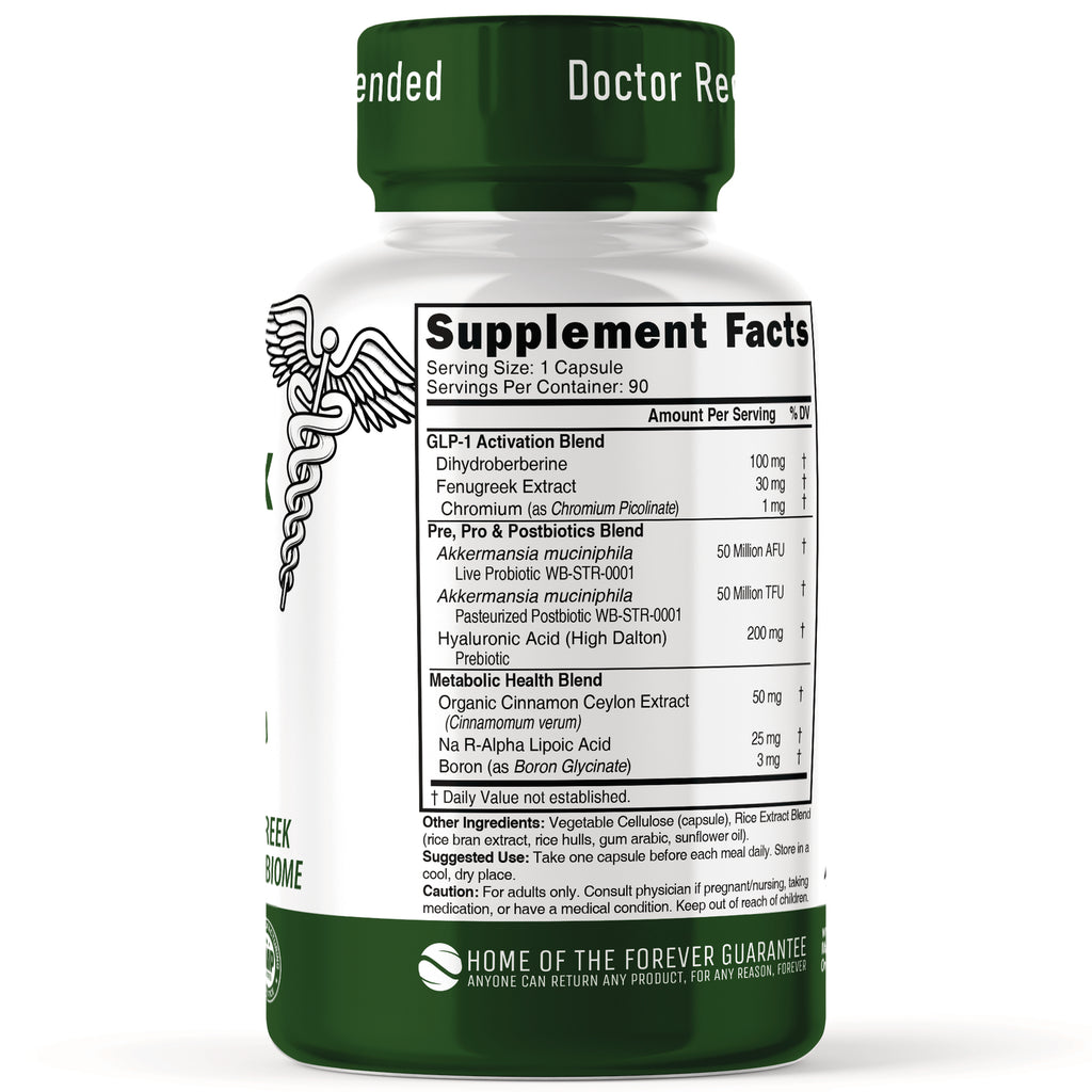 NFU014 | Back of white supplement bottle showing Supplement Facts label and ingredient panel - Thumbnail