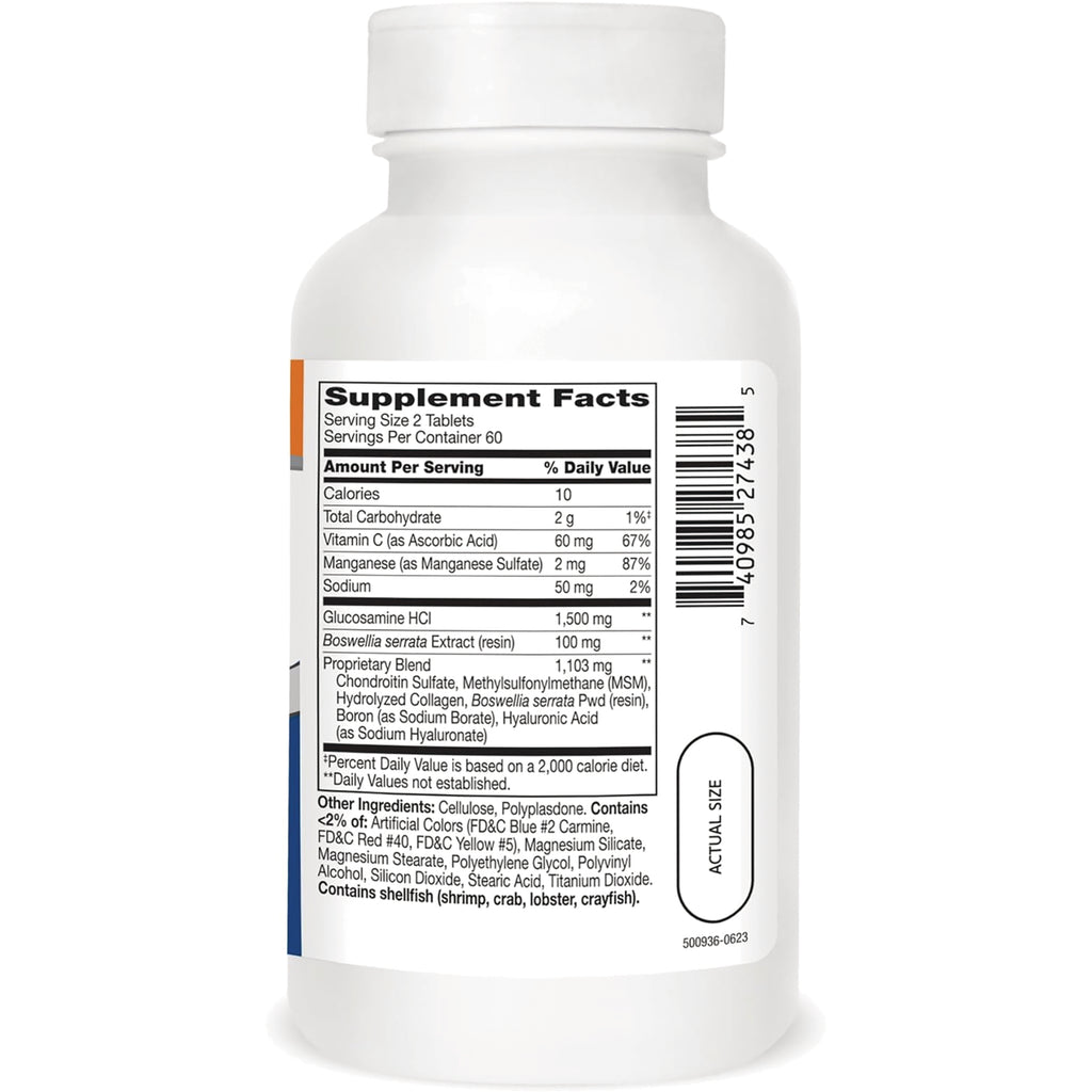 CNT278 | back of white supplement bottle showing Supplement Facts label with serving size, ingredients, and barcode - Thumbnail