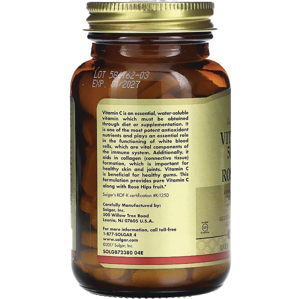 SLG306 | amber glass supplement bottle back label with ingredients text, lot 587132-03 and EXP 01/2027 - Thumbnail