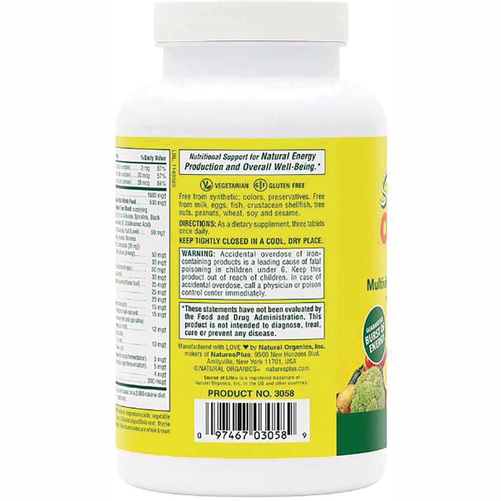 NTP041 | Back of white supplement bottle showing nutrition panel, directions, warning text and barcode - Thumbnail