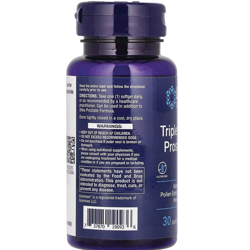 LE288 | Back label of purple supplement bottle showing directions, warnings, and barcode - Thumbnail