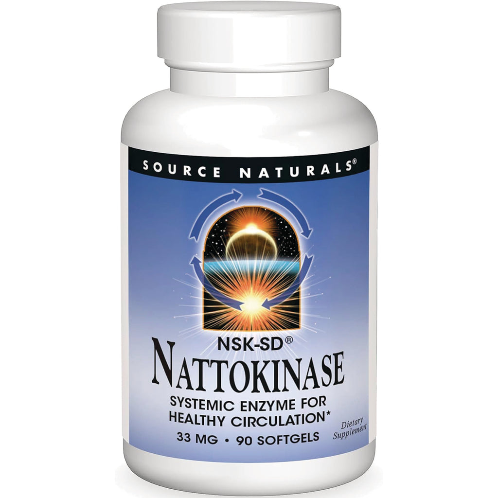 SN626 | Source Naturals NSK-SD Nattokinase 33 mg, 90 softgels dietary supplement bottle - Thumbnail