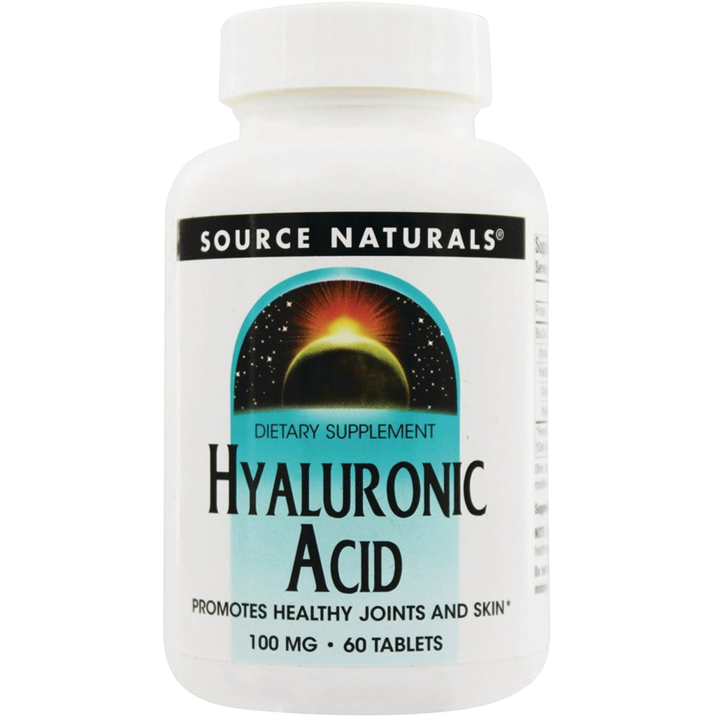 SN461 | Source Naturals Hyaluronic Acid dietary supplement, 100 mg, 60 tablets - Thumbnail