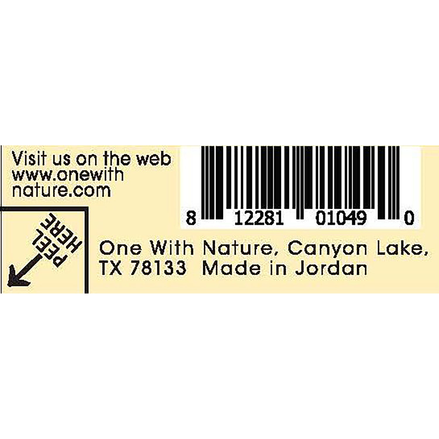 OWN026 | Ingredients and label: Sulfur & Chamomile Triple Milled Mineral Soap Argan Oil & Shea Butter; Made in Jordan