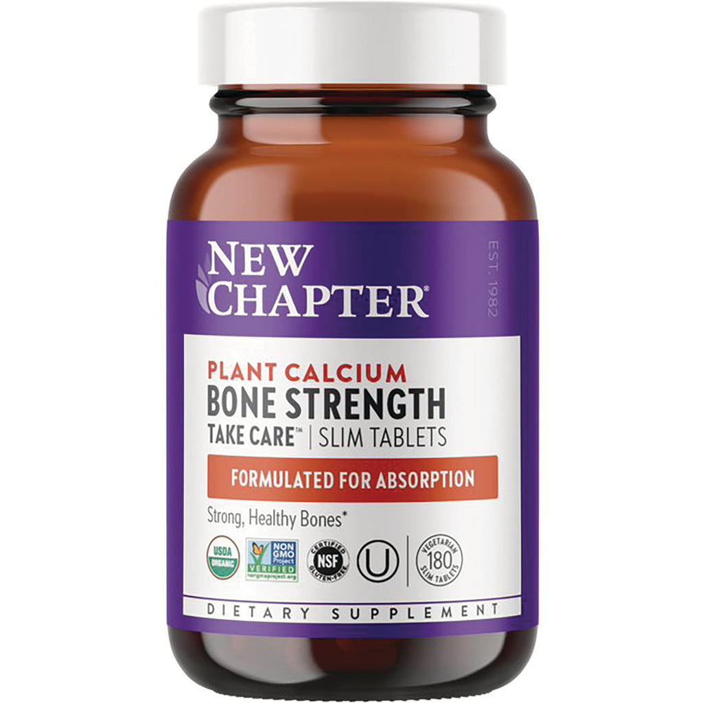 NWC258 | New Chapter Plant Calcium Bone Strength slim tablets bottle labeled Formulated for Absorption - Thumbnail