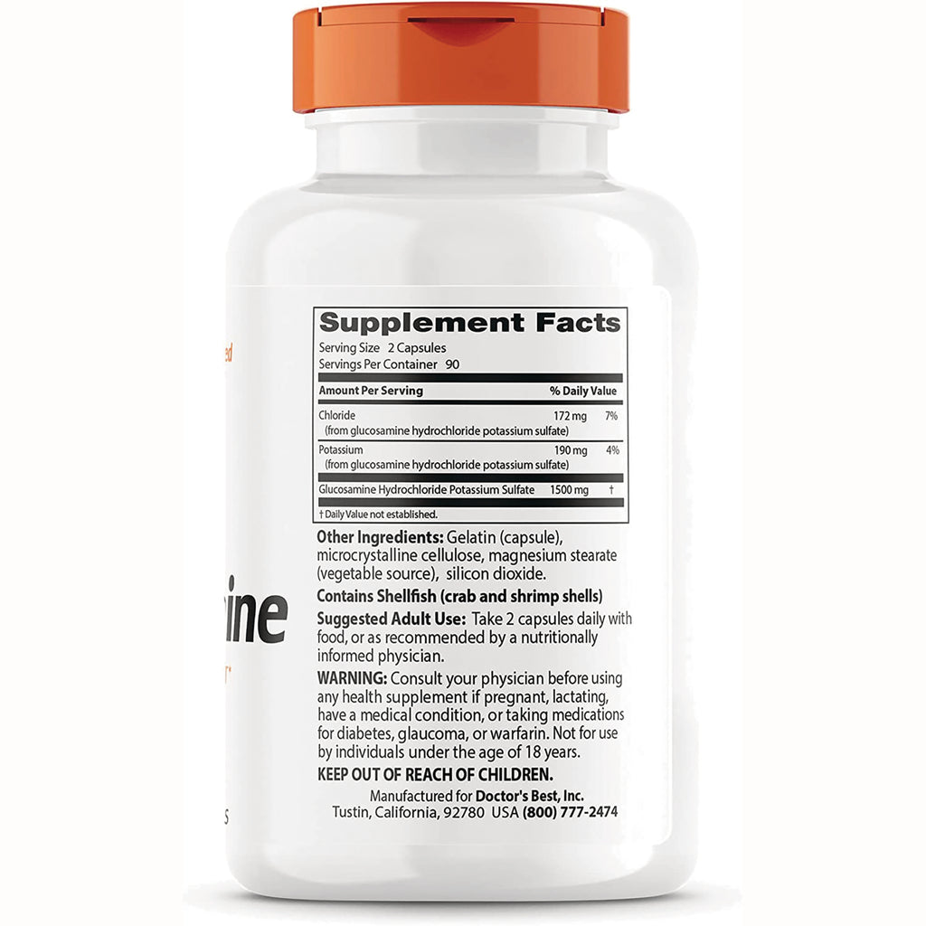 DB202 | Back label of white supplement bottle showing Supplement Facts, ingredients, warnings and manufacturer contact - Thumbnail