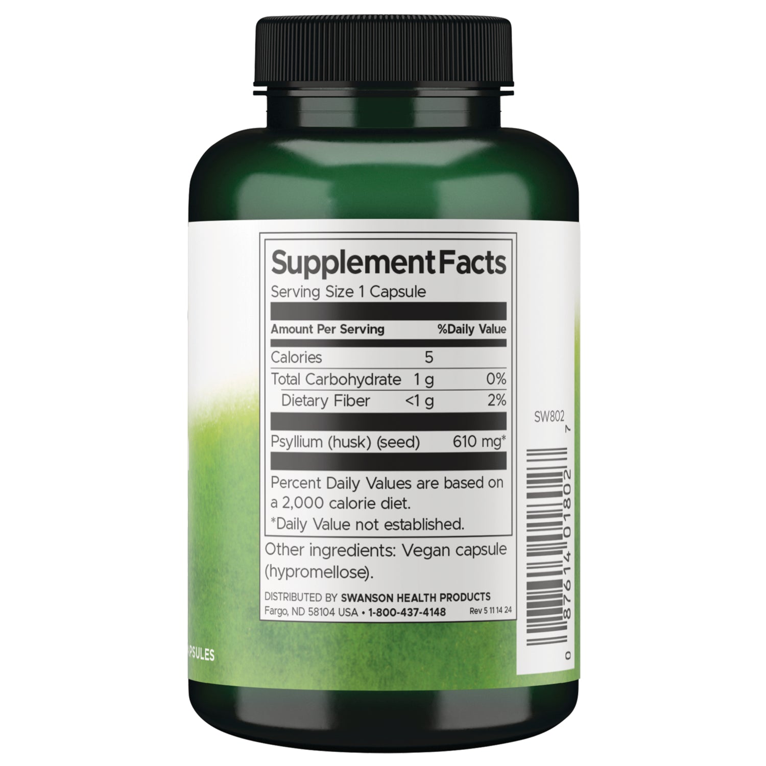 SW802 | Back label with Supplement Facts