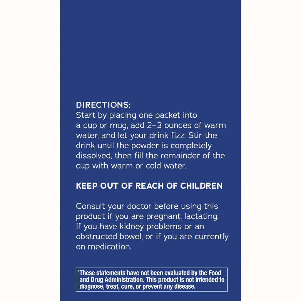 NVT070 | Back label with directions for mixing drink, KEEP OUT OF REACH OF CHILDREN warning and FDA disclaimer - Thumbnail