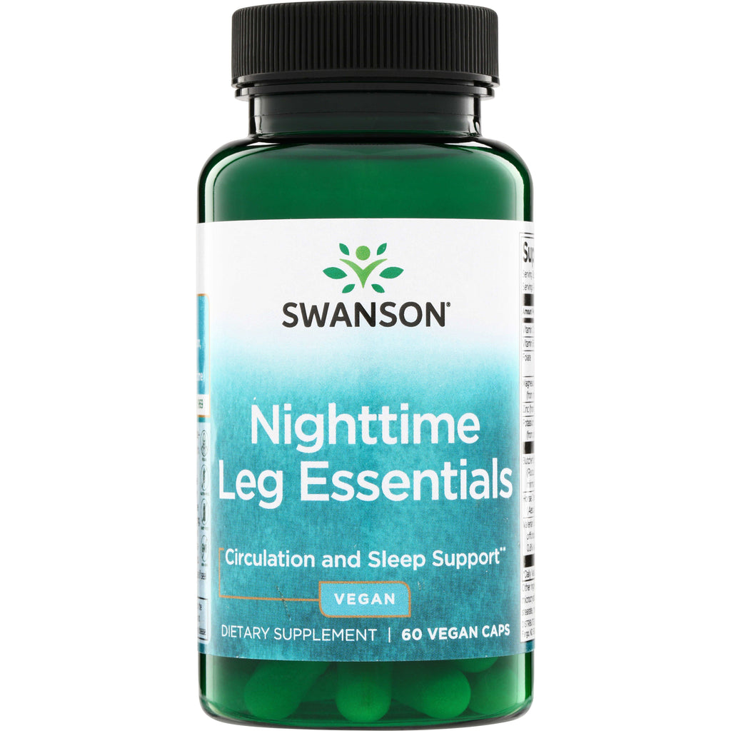 SWC071 | Swanson Nighttime Leg Essentials, circulation and sleep support, vegan, 60 vegan caps - Thumbnail