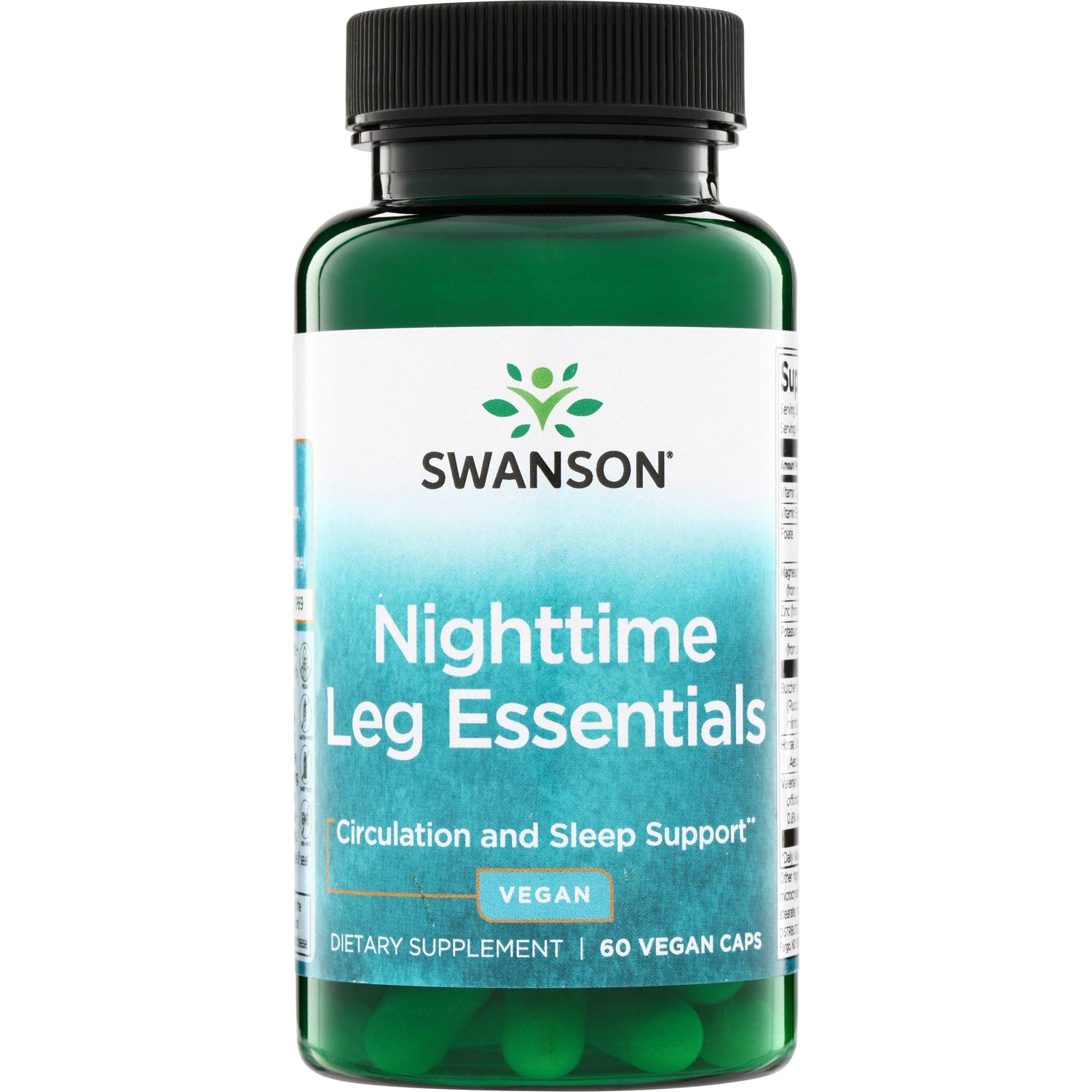 SWC071 | Swanson Nighttime Leg Essentials, circulation and sleep support, vegan, 60 vegan caps