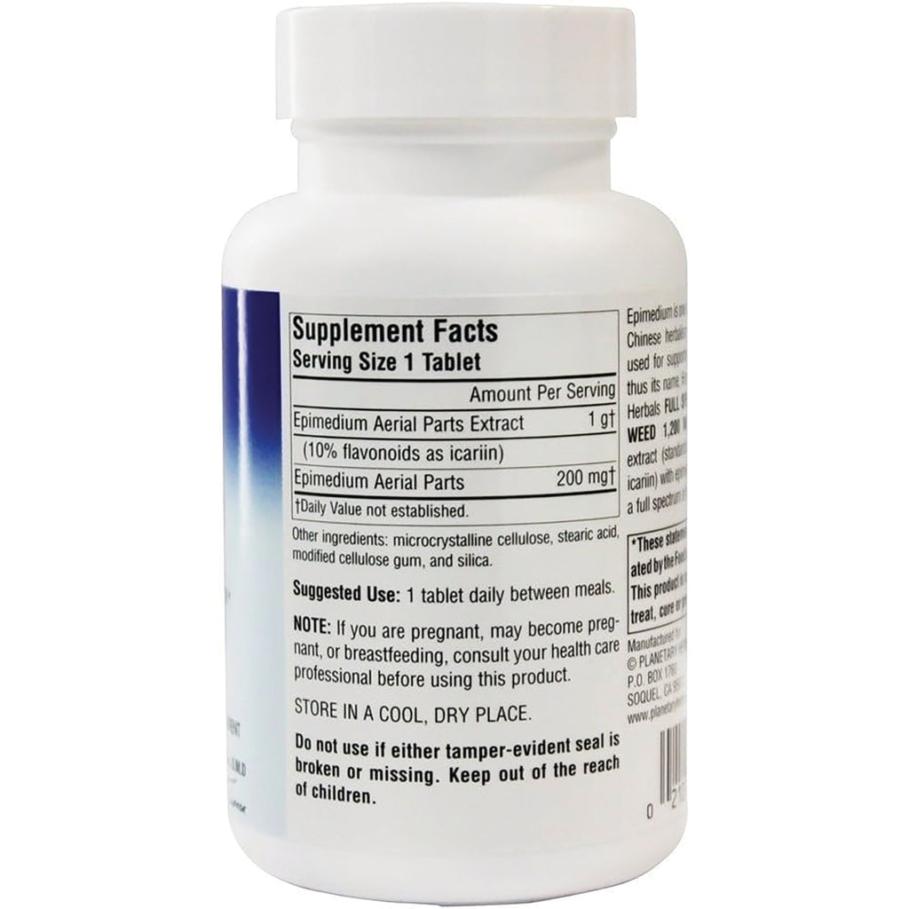 PF060 | Back of white supplement bottle showing Supplement Facts label with Serving Size 1 Tablet and usage directions - Thumbnail