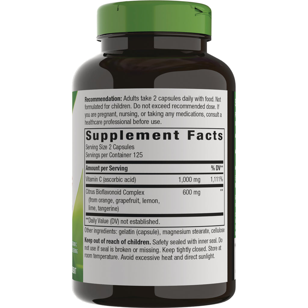 NW344 | Back of brown supplement bottle showing Supplement Facts panel with serving size, amounts, and warning text - Thumbnail
