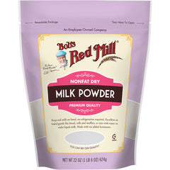 BOB418 | Bob's Red Mill nonfat dry milk powder 22 oz resealable pouch front