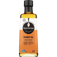 SP047 | Spectrum Culinary Peanut Oil, expeller pressed, high oleic, 16 fl oz bottle