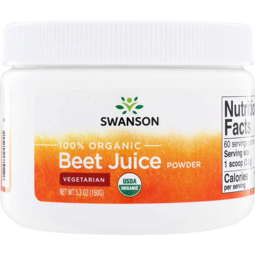SWF124 | Swanson 100% Organic Beet Juice Powder, vegetarian, USDA Organic, 5.3 oz (150 g) - Thumbnail