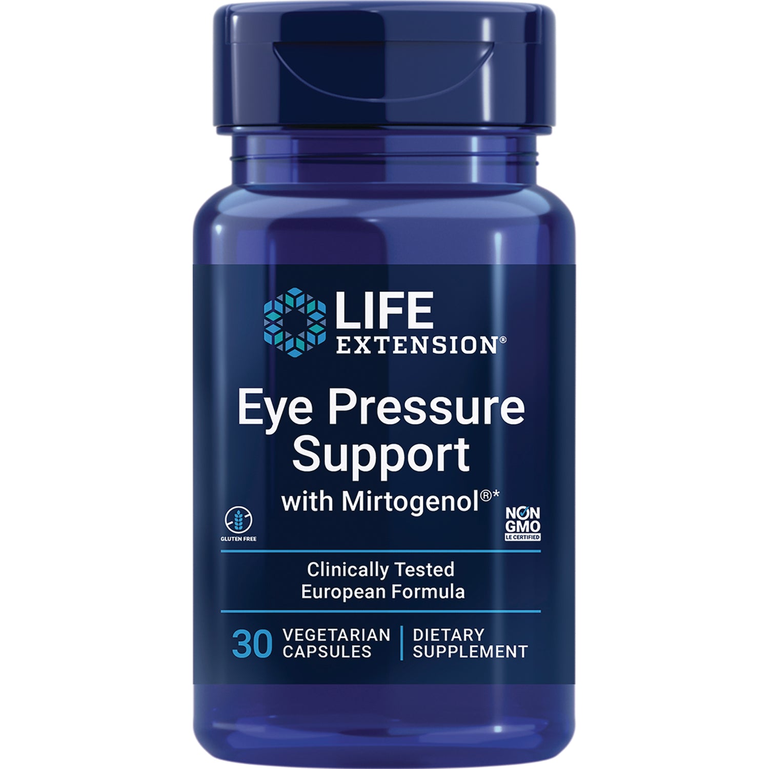 LE170 | Life Extension Eye Pressure Support bottle with Mirtogenol, 30 vegetarian capsules dietary supplement
