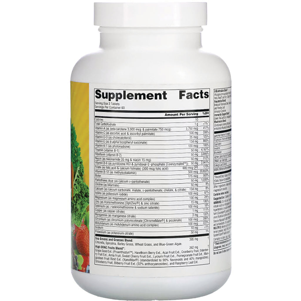 SN564 | Back label with Supplement Facts panel and ingredients on supplement bottle - Thumbnail