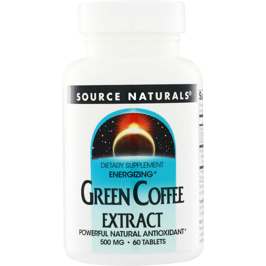SN428 | Source Naturals Green Coffee Extract dietary supplement, 500 mg, 60 tablets - Thumbnail