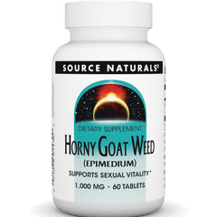 SN689 | Source Naturals Horny Goat Weed (Epimedium) 1,000 mg, 60 tablets dietary supplement
