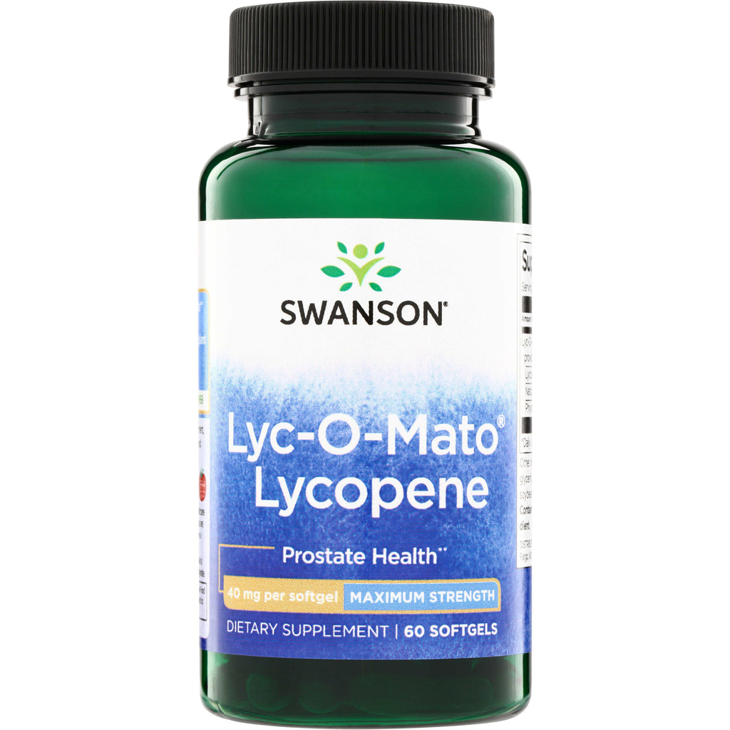 SWU1023 | Swanson Lyc-O-Mato Lycopene for Prostate Health, 40 mg per softgel, Maximum Strength, 60 softgels bottle - Thumbnail