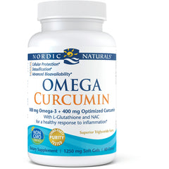 NRN082 | Nordic Naturals Omega Curcumin 1250 mg soft gels bottle, 60 count
