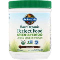 GLF141 | Garden of Life Raw Organic Perfect Food Green Superfood Juiced Greens Powder, Chocolate