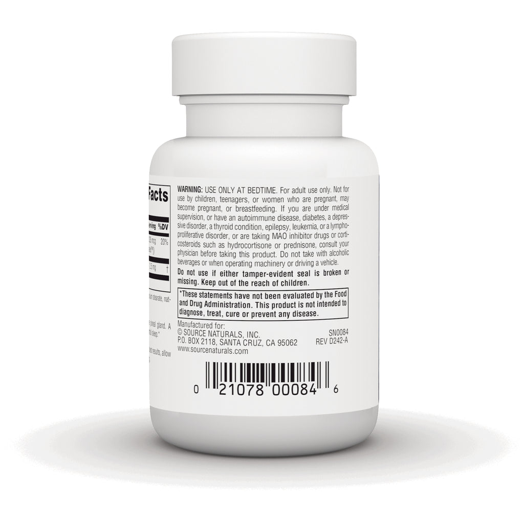 SN121 | Supplement bottle back label with warnings, directions, manufacturer info, and barcode - Thumbnail