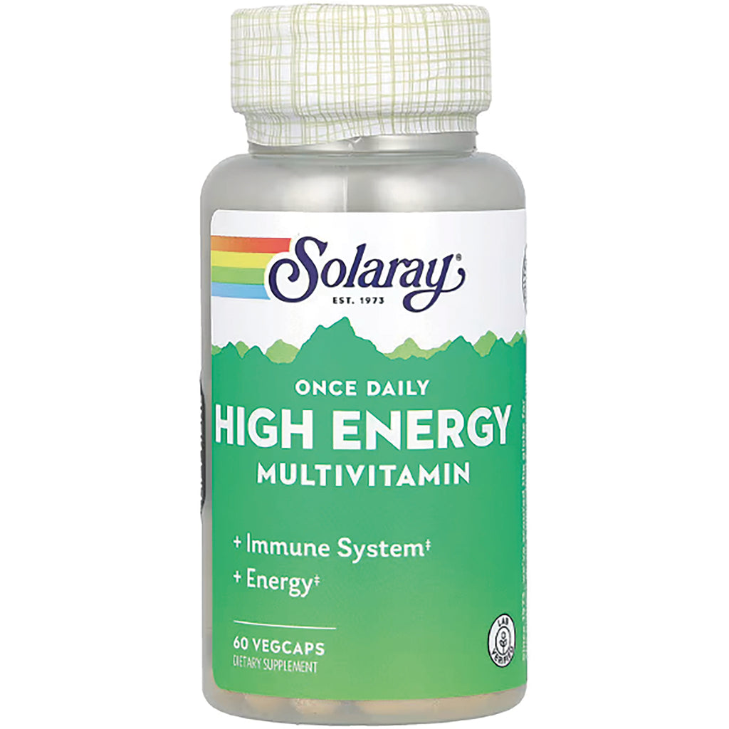 SLR183 | Solaray High Energy multivitamin bottle, once daily, 60 vegcaps - Thumbnail