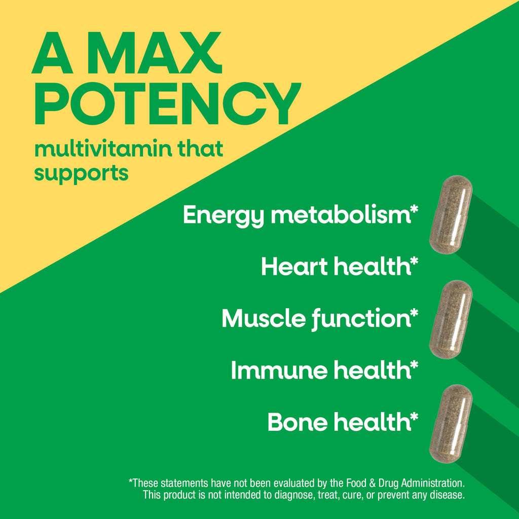 NW655 | A max potency multivitamin infographic supporting energy metabolism, heart, muscle, immune, and bone health - Thumbnail