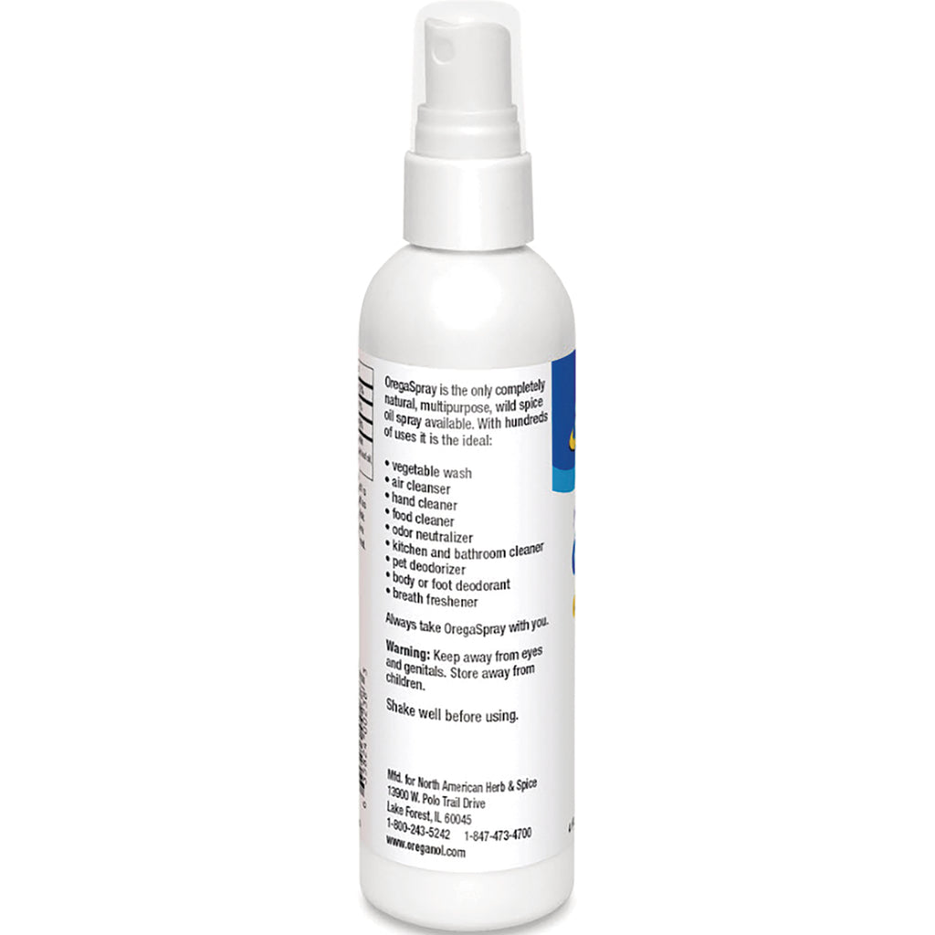 NHS015 | back label of white spray bottle showing usage bullet list, warnings, and contact info - Thumbnail