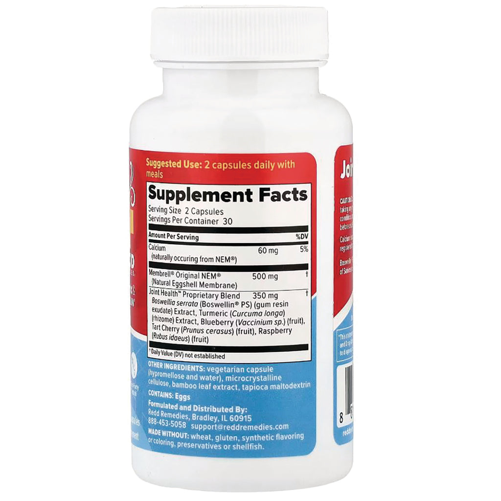 MEM003 | back of white supplement bottle showing Supplement Facts panel and ingredient list - Thumbnail