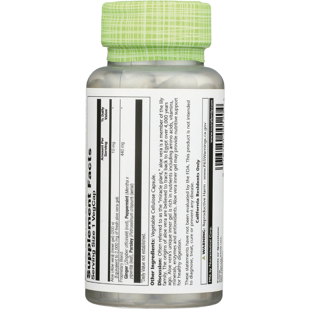 SLR253 | back of white supplement bottle with green cap showing supplement facts panel and barcode - Thumbnail