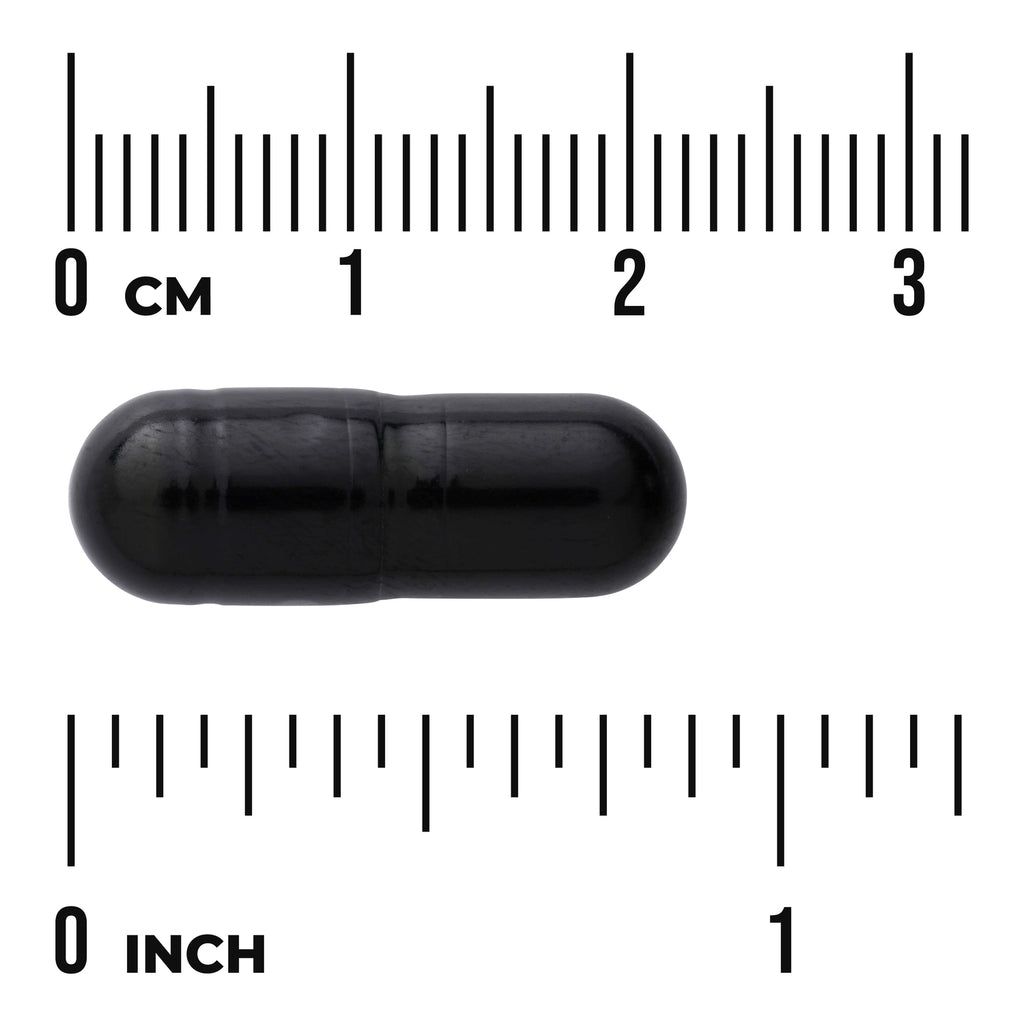 SWU775 | Black capsule with size ruler in centimeters and inches - Thumbnail