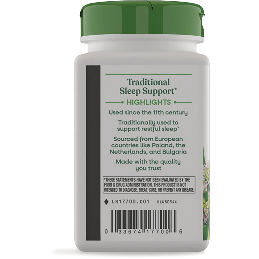 NW172 | back label of supplement bottle reading Traditional Sleep Support highlights, product claims and barcode - Thumbnail