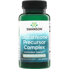 SWU542 | Swanson Glutathione Precursor Complex bottle, Antioxidant Support, Comprehensive Formula, 60 capsules