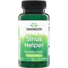 SW1766 | Swanson Sinus Helper, Respiratory Health herbal formula, dietary supplement, 60 capsules