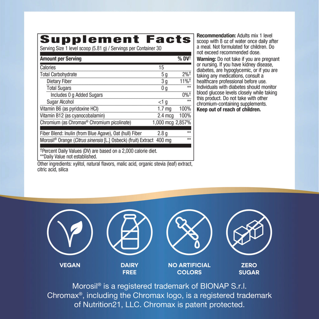 NW1070 | supplement facts panel and warnings on product back above vegan, dairy-free, no artificial colors, zero sugar icons - Thumbnail