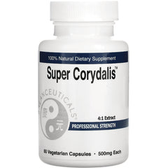 BAL013 | White supplement bottle labeled Super Corydalis, 60 vegetarian capsules 500mg each